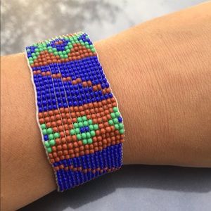 NEW Patterned Colorful Seed Bead Bracelet