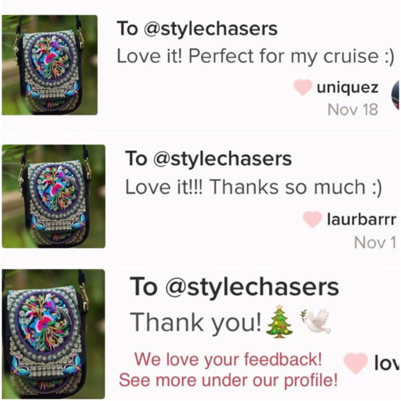 Small Vintage Boho Embroidery Crossbody Handbag - Picture 6 of 8