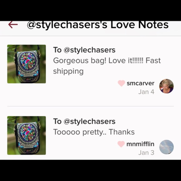 Small Vintage Boho Embroidery Crossbody Handbag - Picture 5 of 8