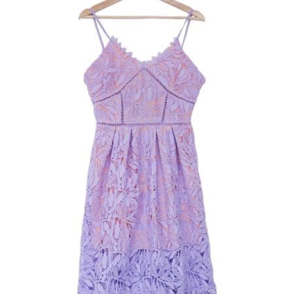 Tea Length lavender dress
