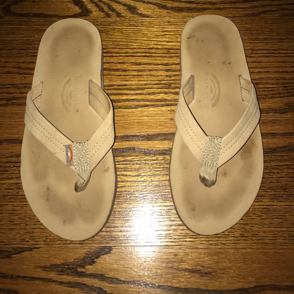rainbow flip flops