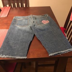 Juicy Couture Jeans Bermuda Shorts Pink Swarovski