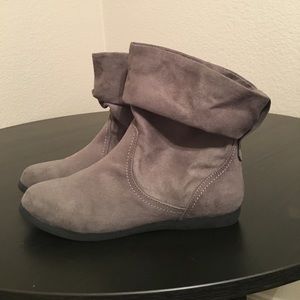 Grey ankle boots