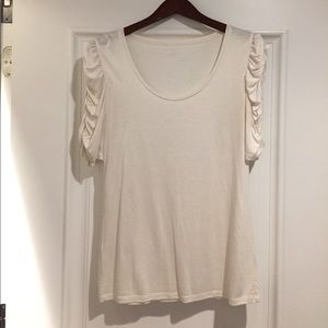 Ivory top with sleeve detail