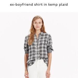 Madewell Ex Boyfriend shirt in kemp plaid XS