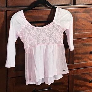 Abercrombie Lace Pink Top