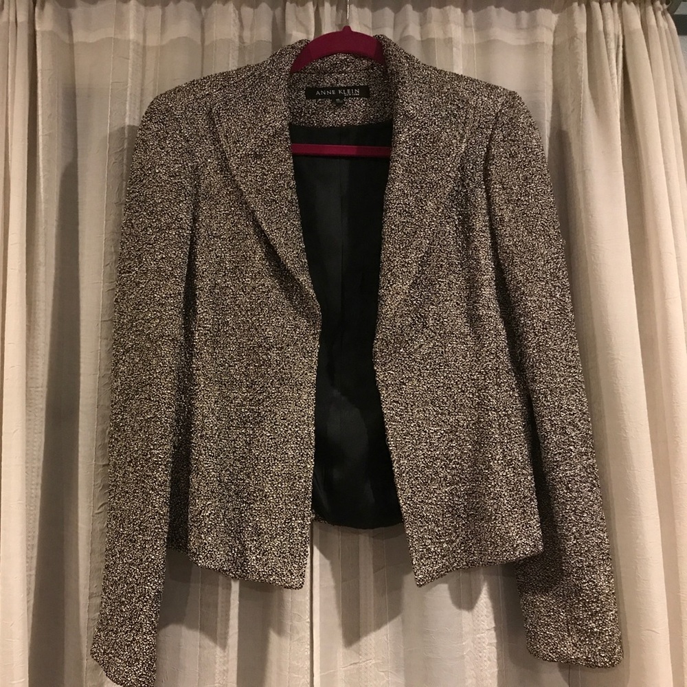 NWT ANNE KLEIN TEXTURED PRINT BLAZER