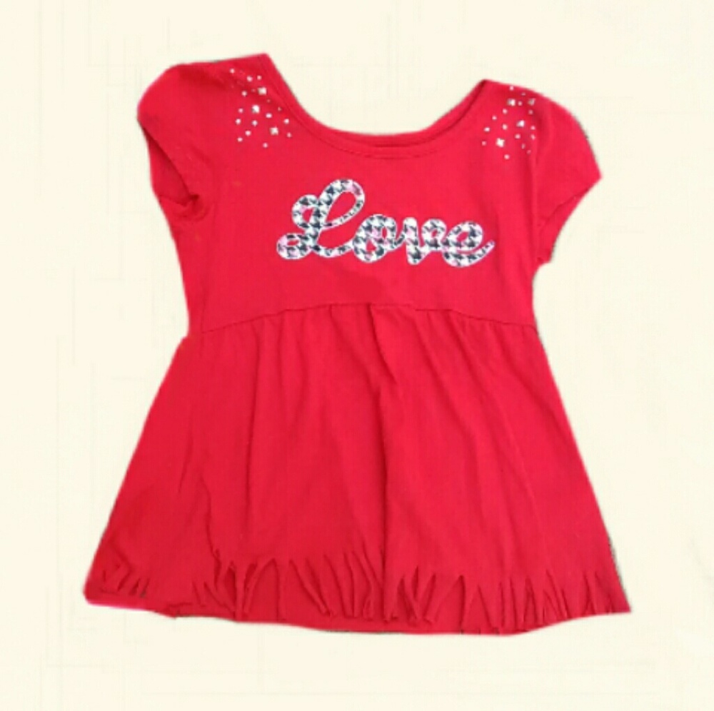 Faded Glory Girls Red Blouse