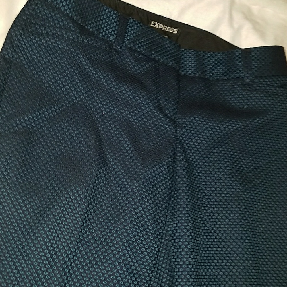 Express columnist 0S pants, like new, blue diamond