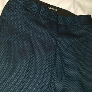 Express columnist 0S pants, like new, blue diamond