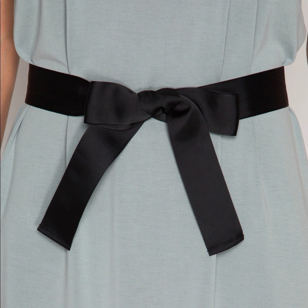 Last One! Modal Cupro Slate Tie Open Back Dress - Picture 4 of 4