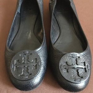 Black Tory Burch ballet flats Minnie 9.5
