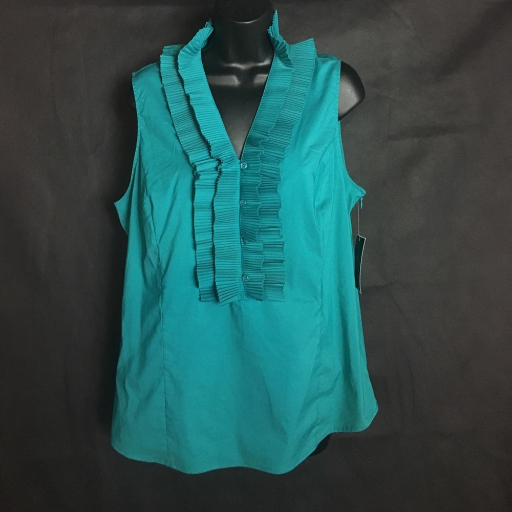 Alfani NWT Fashion Top~ Blue & Beautiful~ Size 14