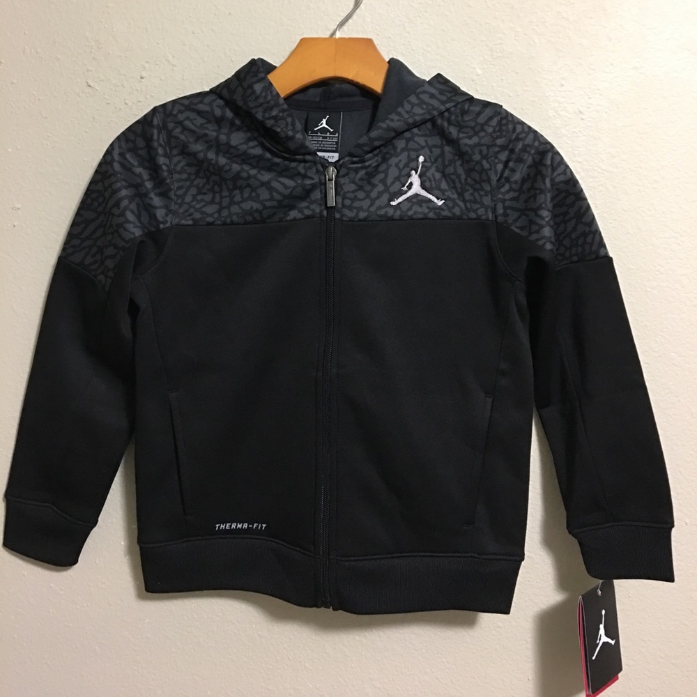 Nike Jump Man Black Therma-Fit Hooded Jacket