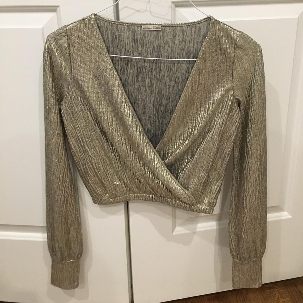 Zara metallic top