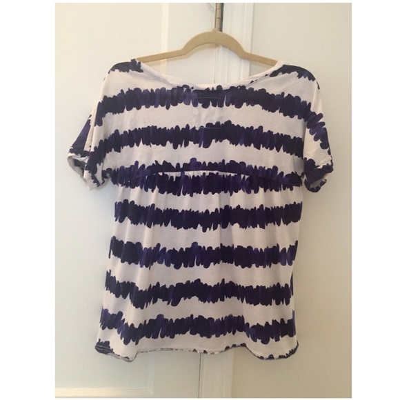 π«SOLD πHPπ ANTHROPOLOGIE Wavy Striped Top M - Picture 3 of 8
