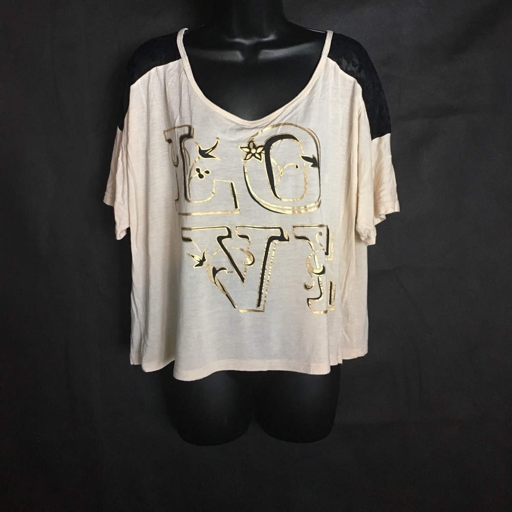 Forever 21 ~ L-O-V-E Designer Logo Top~ Size Med💋