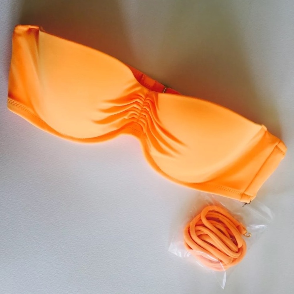 Victoria's Secret Bandeau Bikini Top 32B in Orange