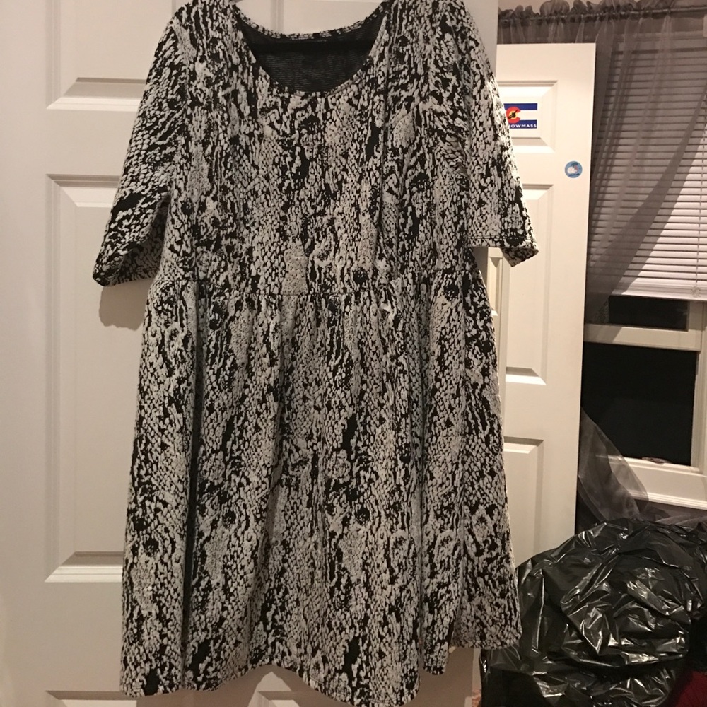 Grey and Black Dress