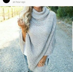Oatmeal Knit Poncho 💖