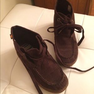 Dark brown Rocketdog shoes.