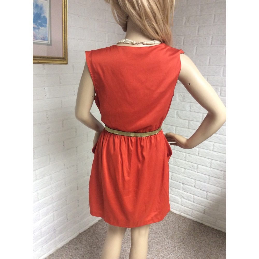 XOXO Flower Shoulder Banded Waist Dress (M) - Picture 5 of 6