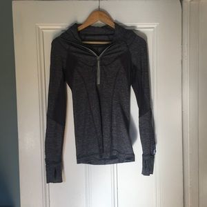 Lululemon Half-Zip Gray and Black Pullover