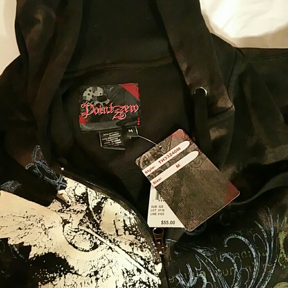 Point Zero Shirts - Point Zero zippered hoodie. Mens Med. NWT Point Zero Shirts - Point Zero zippered hoodie. Mens Med. NWT