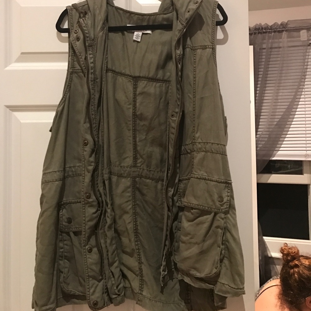 Army Green Hooded Vest
