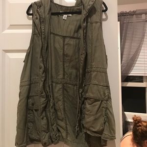 Army Green Hooded Vest
