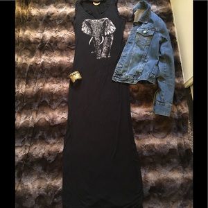 Maxi dress-elephant boho