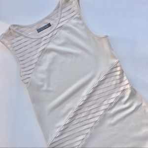 InPhorm Cream and Sheer Cut Out Tennis Dress
