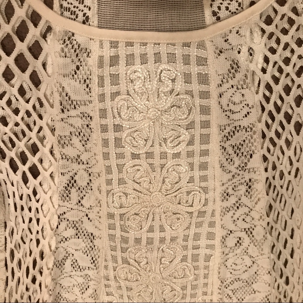 Anthropologie Ivory Lace blouse NWT L - Picture 5 of 9