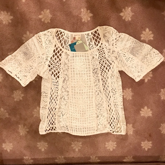 Anthropologie Ivory Lace blouse NWT L - Picture 4 of 9