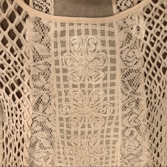 Anthropologie Ivory Lace blouse NWT L - Picture 5 of 9