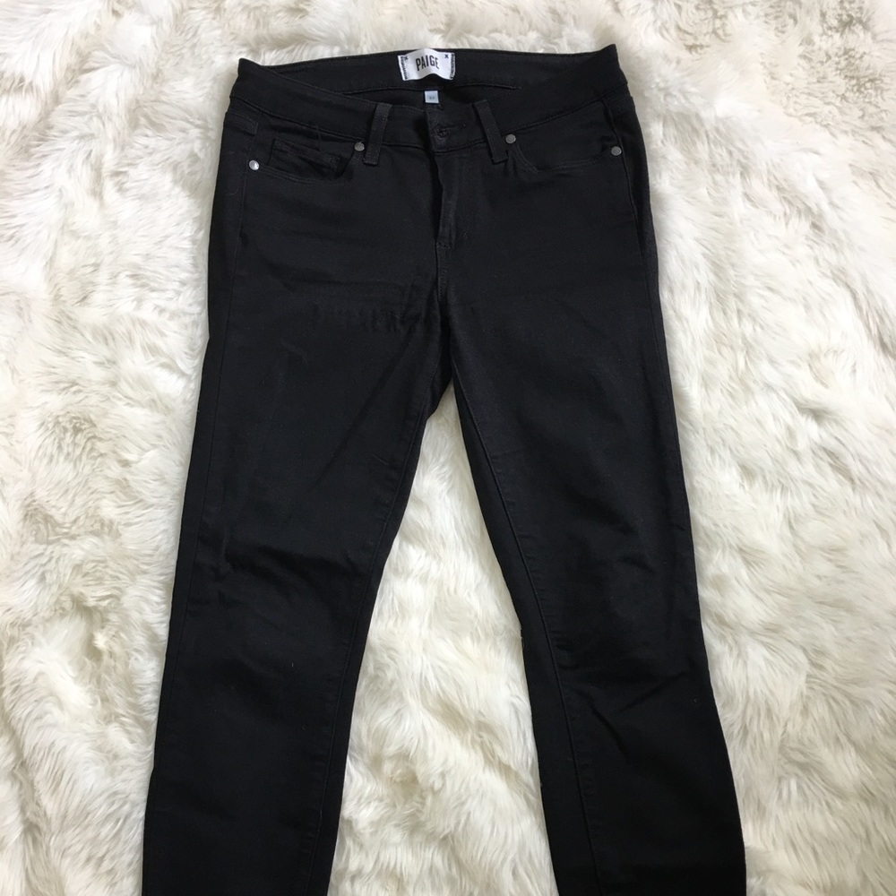 PAIGE Black Verdugo Crop Denim