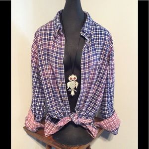 Blueberry & Cotton Candy Boyfriend Flannel!