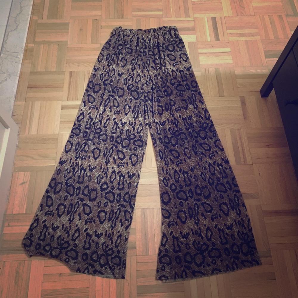 Vintage Wide Legged Animal Print Pants
