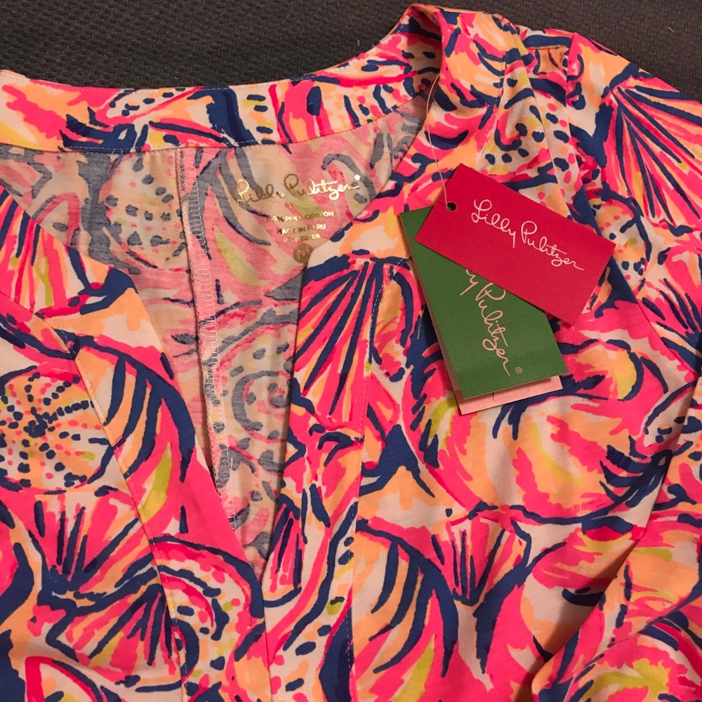 SOLD Lilly Pulitzer Riva Dress Shell of a Time M - Picture 4 of 6