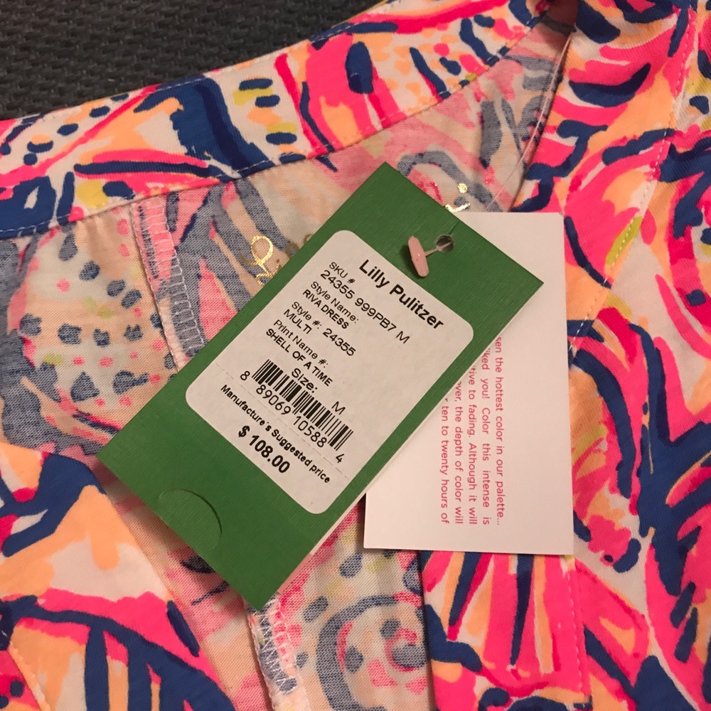 SOLD Lilly Pulitzer Riva Dress Shell of a Time M - Picture 5 of 6