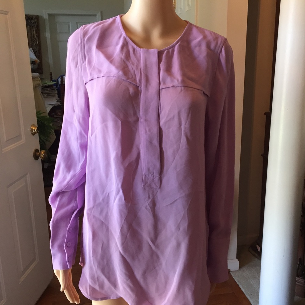 NWT J. Crew covered-button crepe blouse size 6
