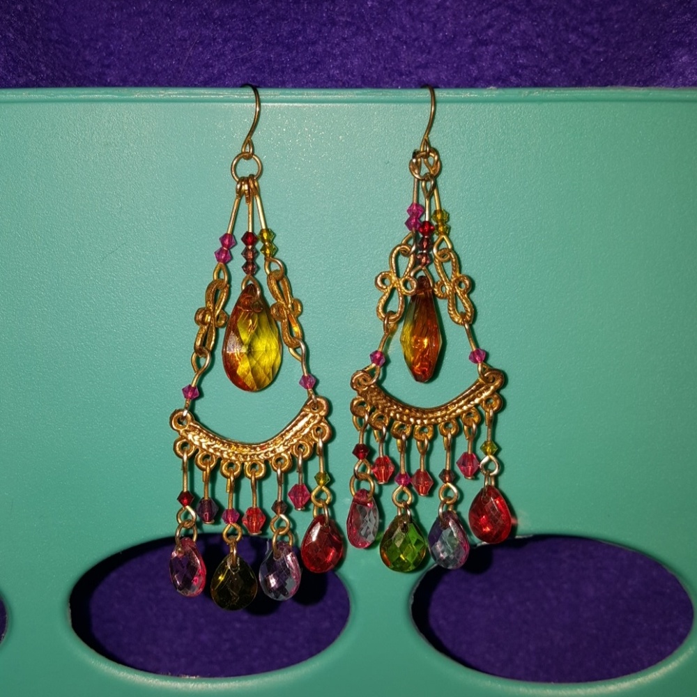 Exotic dangle earrings