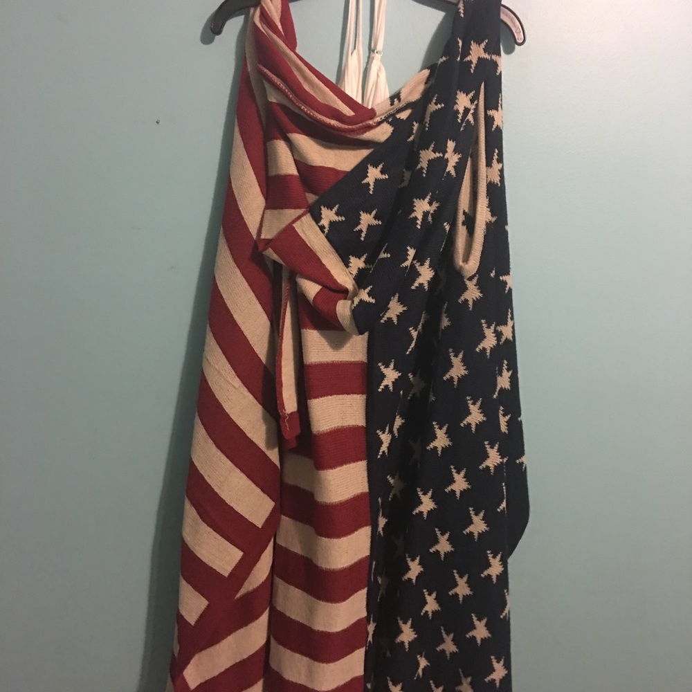 American flag sweater vest