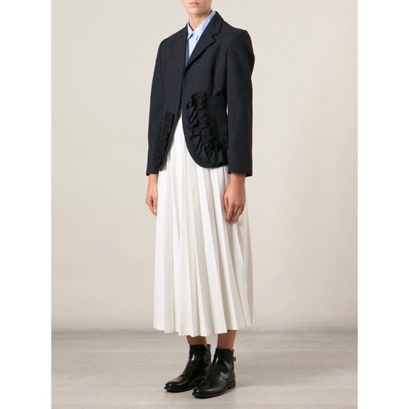 comme des garcons pleated skirt