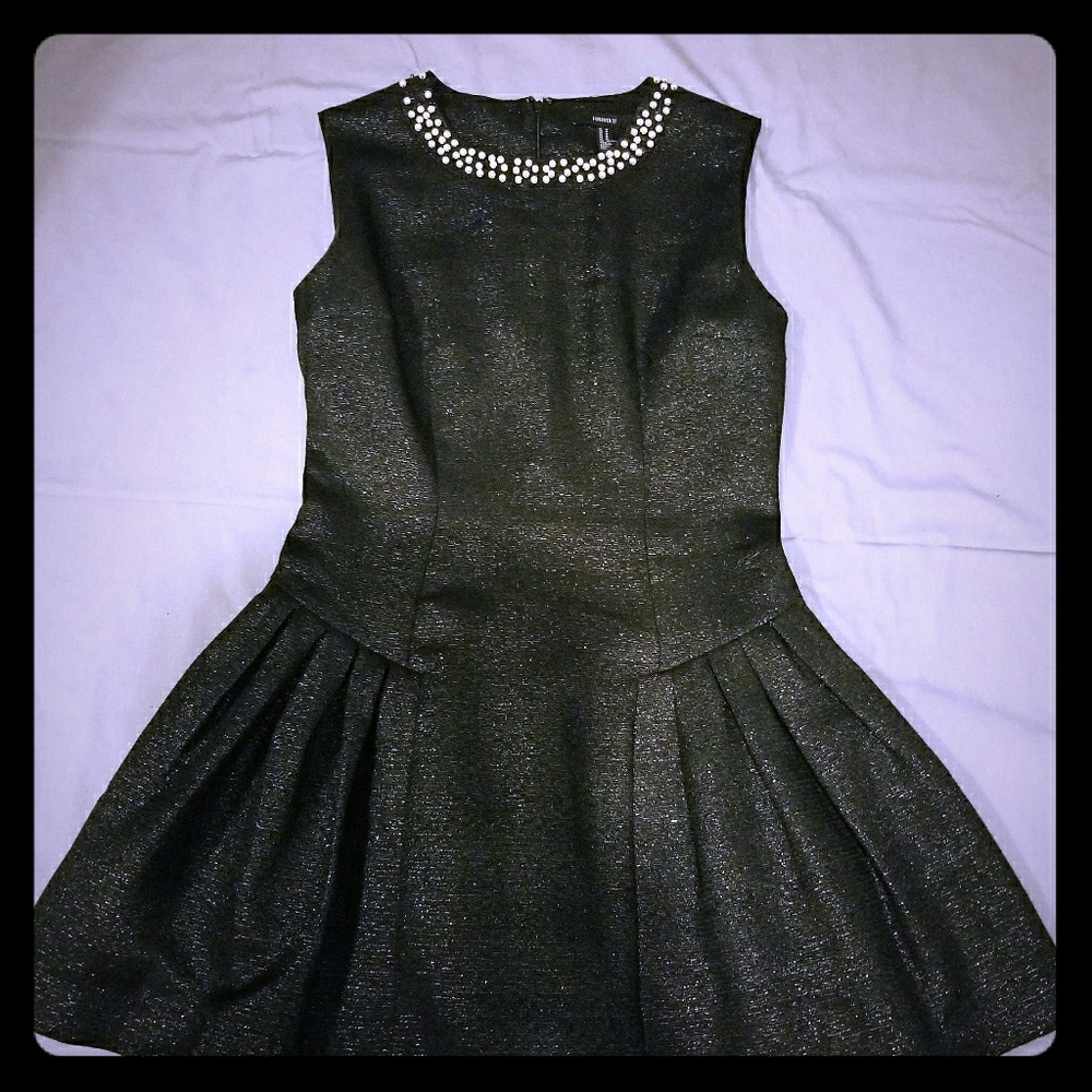 Forever 21 Black shimmer coctail dress