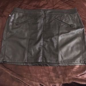 Leather and denim skirt Leather and denim skirt
