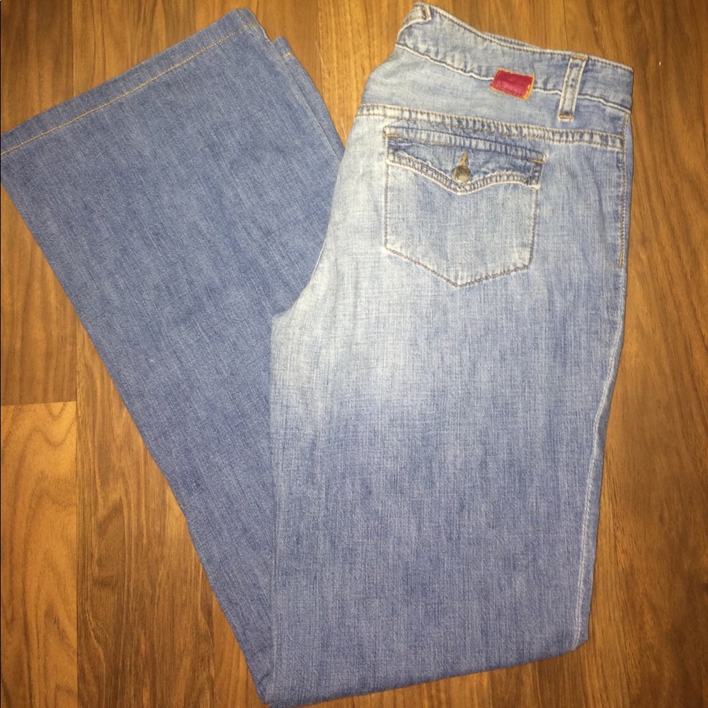 Vtg Joie super soft blue jeans button fly boho 28