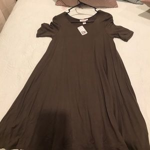 Dress-short length color-olive