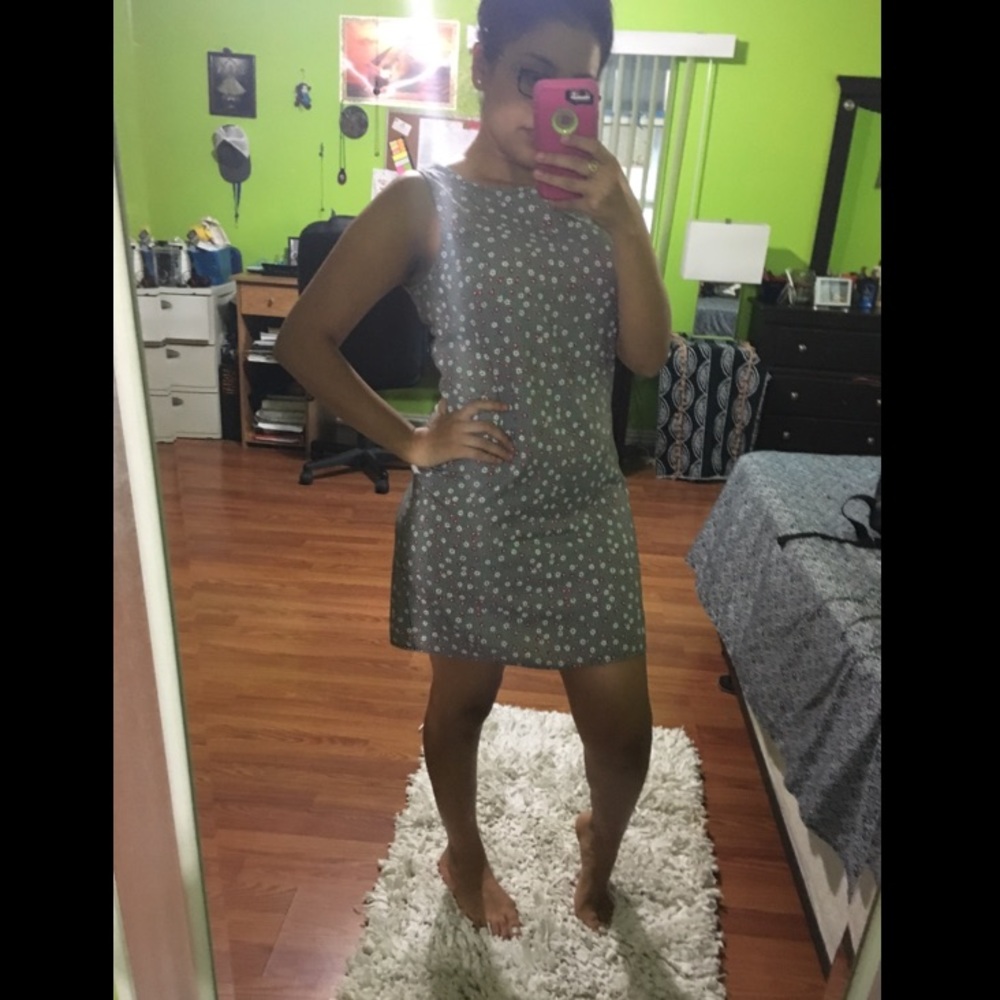 Flower printed vintage dress