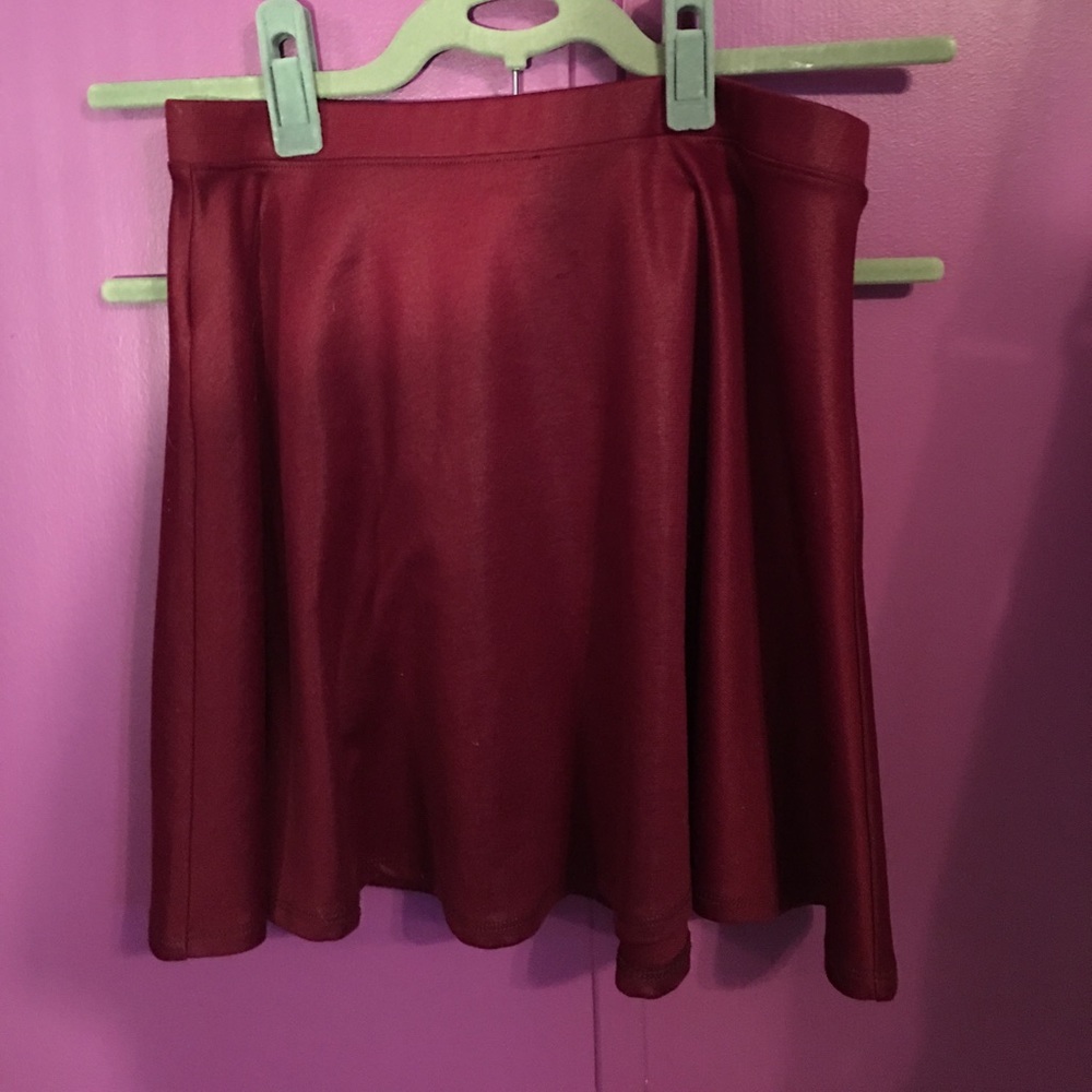Maroon Skater Skirt